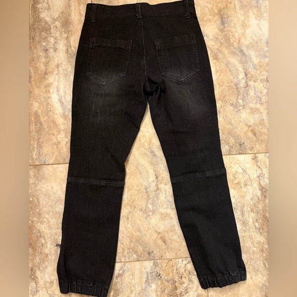 AP.NY Crop Military Jogger Jeans Black Wash Size 2 - Picture 5 of 8